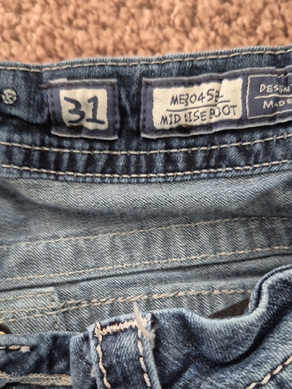 Miss Me Embellished Dark Blue Bootcut Jeans - Picture 3 of 6